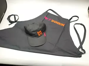 Delantal o sombrero uniforme oficial de empleado DUNKIN' DONUTS gris con logotipo NUEVO - Imagen 1 de 8