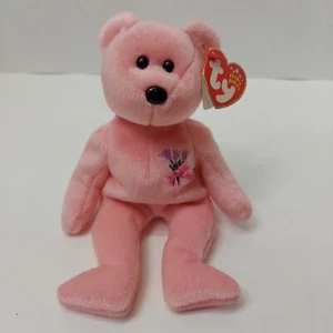 TY Beanie Babies Pink Teddy Bear "Mum" Mother's Day Stuffed Animal Vintage 2001 - Picture 1 of 10