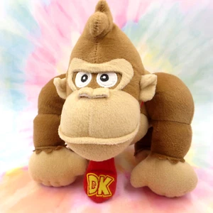 Super Mario Donkey Kong 10" Plush 2016 Brown Ape Stuffed Toy Red Tie DK - Picture 1 of 10