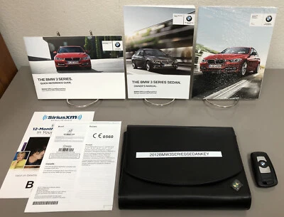 BMW Serie 3 2012 sedán 320i 328i 335i genuino OEM manual del propietario con llavero adicional Foto 1 de 4