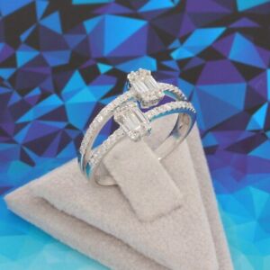 Wert 2400 € Brillant Diamant Ring 750 18 Karat Weiß Gold