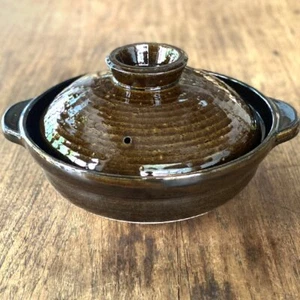 Nagatanien Iga donabe, earthenware pot, amber glaze - Picture 1 of 6