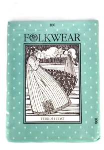 Folk wear Pattern No. 106 Turkish Coat. Vintage 1982 Uncut Sizes 6-16 Reversible - Picture 1 of 5