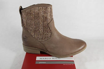 Marco Tozzi Boots Ankle Boots Leather Brown NEW!! - Image 1 of 4