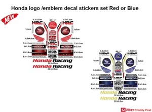 Honda Motorcycle Decals Vinyl Adhesive Variety Stickers For Tank,Mudguard,Helmet - Picture 1 of 3