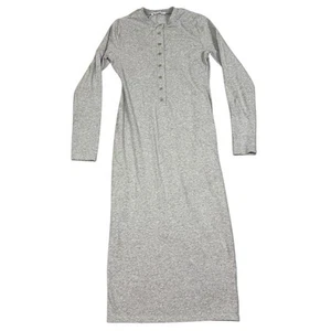 Reformation Womens Size S Stein Long Sleeve Henley Cotton Blend Midi Dress - Picture 1 of 10
