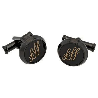 Gemelos Montblanc caligrafía de acero inoxidable Foto 1 de 3