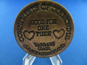 Vintage Bawdy Token Coin Compliments of Diamond Lil San Frrancisco - Picture 1 of 2