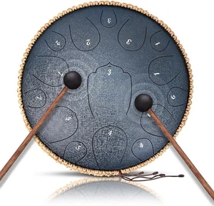 Steel Tongue Drum 15 Notes 14 Inch D-Key Panda Balmy Drum Percussion Instrument - Picture 1 of 6