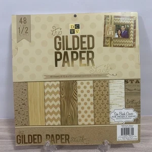 DCWV "vergoldet" Papierstapel 12 x 12 Papierblock Papierhandwerk Basteln #15 - Bild 1 von 15