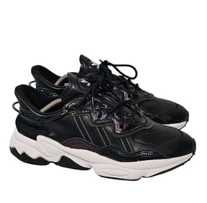 Womens adidas Originals Ozweego Black Purple Iridescent Sneaker Shoe Sz 9 EG9160 - Foto 1 di 13