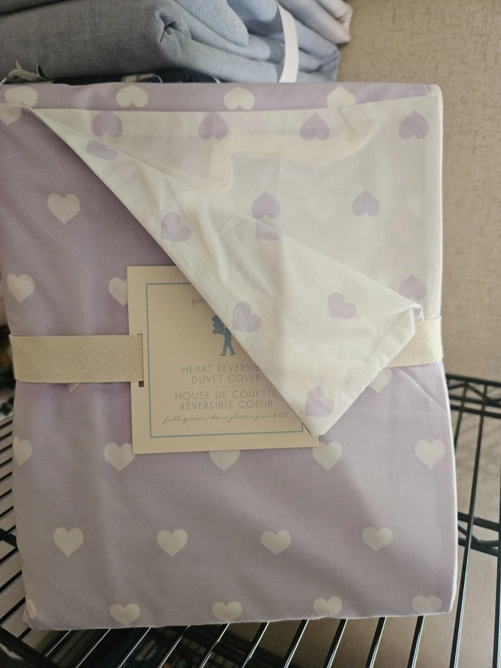 Funda nórdica reversible Pottery Barn Heart Foto 1 de 3