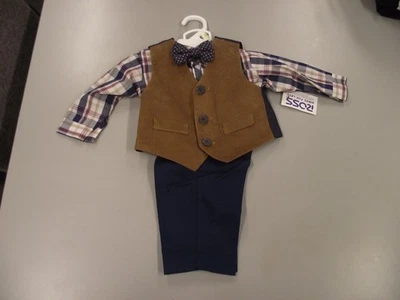 Izod Infant Boys 4-Piece Vest & Bow Tie Set 3M~NWT! - Изображение 1 из 2
