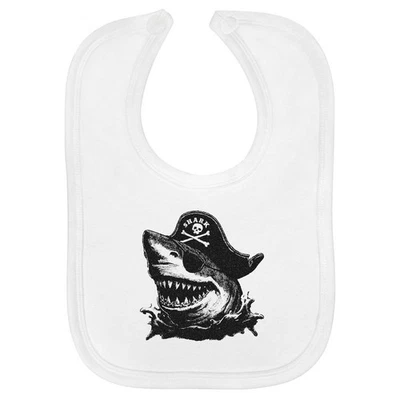 Babero de bebé de algodón suave 'Tiburón pirata' (BI00067628) Foto 1 de 3