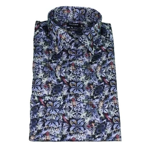 Olymp Luxor Modern Fit Herren Businesshemd blau floral 121484 18 marine - Bild 1 von 4