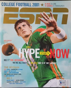 Ken Dorsey Autographed Miami Hurricanes ESPN The Magazine Beckett Authenticated - Picture 1 of 1