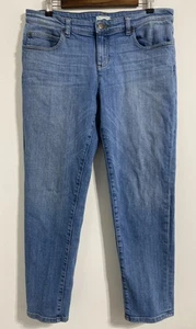EILEEN FISHER Jeans 10 Blue Boyfriend Organic Cotton Relaxed Stretch Sustainable - Picture 1 of 4