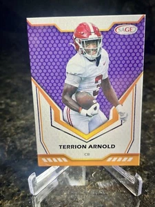 2024 SAGE #128 Terrion Arnold viola parallelo Alabama - Detroit Lions - Foto 1 di 2