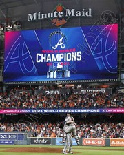 WILL SMITH & TRAVIS D'ARNAUD ATLANTA BRAVES WORLD SERIES CHAMPIONS 8X10 PHOTO #3