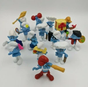 SMURF Figures Mixed Lot Of 14 Set From 2011 3" McDonald's Peyo Toys Collectible - Picture 1 of 12