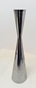 Vintage Heavy Pewter Taper Candleholder 9" Tall 2.5" Base 1" Top - Picture 1 of 9