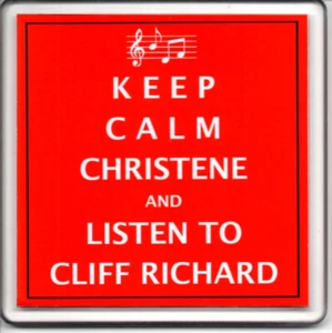 CLIFF RICHARD Acryl Untersetzer Tasse Matte Keep Calm Listen to Personalisierter Artikel - Bild 1 von 1