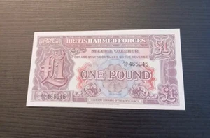 BRITISH ARMED FORCES ONE POUND SPECIAL VOUCHER-bx - Picture 1 of 4