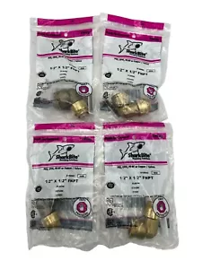 4 - SharkBite U308LFZ 1/2" X 1/2" FNPT Elbow Push-To-Fit Brass Fitting PEX - Picture 1 of 4