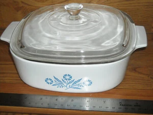 VINTAGE 1972 Corning Ware A-2-B Cornflower Casserole Dish 2 qt. P-9-C-1 LID - Picture 1 of 10