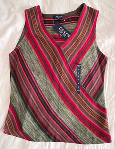 Chaps Ralph Lauren NWT Southwestern Cotton/linen Knit Vest Womens L - Picture 1 of 12