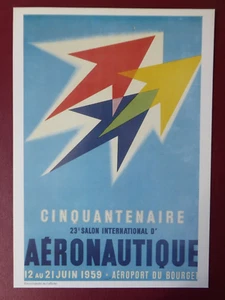 REPRODUKTION ENZYKLOPÄDIE POSTER 23. LUFTFAHRTSALON LE BOURGET 1959 - Bild 1 von 1