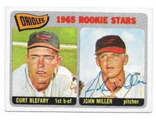 JOHN MILLER 1965 TOPPS AUTOGRAPHED SIGNED # 49 BALTIMORE ORIOLES DECEASED