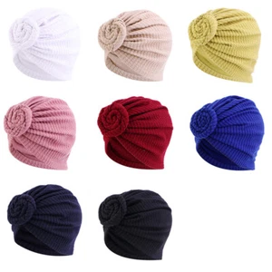 HOT Headscarves Soft Knotted Fashion Hats Plain Autumn Winter Keep Warm Hairwrap - Picture 1 of 20