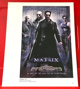 The Matrix Keanu Reeves Film/Filmposter Kunst BILD/DRUCK 12" x 9,5" - Bild 1 von 3