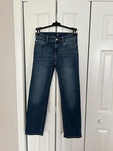Gap Denim Girls Jeans Slim Stretch Straight Size 14 Dark Wash - Picture 1 of 4