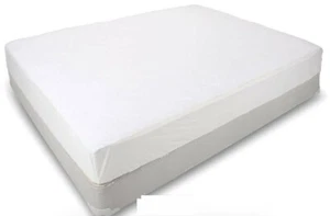 Cotton Blend Terry Cloth Mattress Pad w/ Skirt ~ Pocket 21" ~ White ~ Twin NEW - Picture 1 of 3