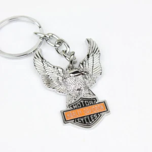 Harley Davidson HD Bar & Shield Eagle Adler Key Chain Schlüsselanhänger Anhänger - Picture 1 of 1