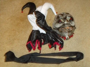 Costume Mask, Sinister Jester Halloween Mask, Child, Extra-Large, NIP F - Picture 1 of 2
