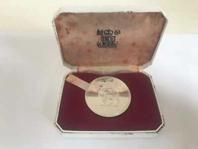 1970 ISLE OF MAN SILVER PROOF ONE 1 CROWN ~ MANX CAT ~ BOXED - Image 1 of 4