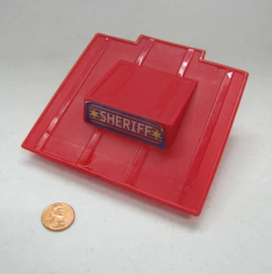 Lincoln Logs Sheriff Red Shed Roof 4.5" X 3" Hasbro Replacement Part Awning - Image 1 of 4