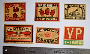 6 Pcs Sweden Matchbox Labels Packet size - Picture 1 of 1