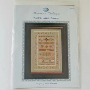 PAINTED ALPHABET SAMPLER Hermanson Hardanger Cross Stitch Pattern #301 (2000) - Picture 1 of 3