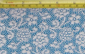 Vintage/Antik, Elfenbein, Baumwolle Blumenmuster Ausleger Netz, 36X50 - Bild 1 von 1
