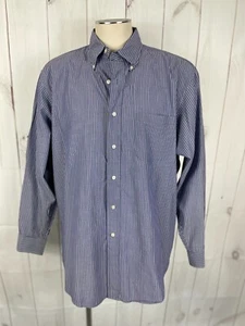Brooks Brothers blau weiß gestreift Kragen Langarm Knopfleiste Hemd - 16 1/2 - Bild 1 von 4