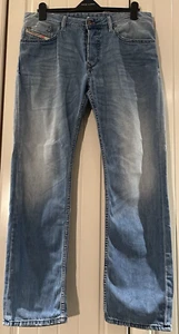 Diesel Herren Jeans W32 L30 blau Waykee Stretch Regular Straight Denim Button Fly - Bild 1 von 22