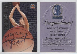 1997 Score Board Auto Basketball Signatures Silver Paul Grant Rookie Auto RC