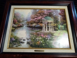 Thomas Kinkade Garden of Prayer Print 12"x 16" 19"x23 Framed Edition # 2002-III - Picture 1 of 14
