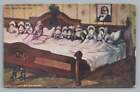 Mormon Widows In Giant Bed  Antique Polygamy Lds Humor Brigham Young 1908