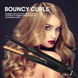 PROFESSIONAL HAIR STRAIGHTENER 2 IN 1 FLAT IRON HAIR STRAIGHTENERS 4 MODES - Picture 1 of 13