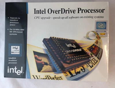NEW DX4 100 BOXED INTEL PROCESSOR OVERDRIVE DX4ODPR100 486 100Mhz CPU 33/100 - Image 1 of 4
